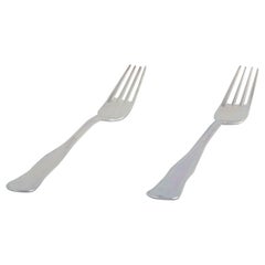 Cohr and Swedish silversmith. "Old Danish". Two dinner forks in 830 silver.