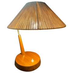 Mid-Century Modern Temde Sisal Desk Lamp, Germany / Switzerland 1960s