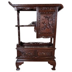19th-Century Japanese Cabinet Made of Exotic Wood in Brown
