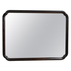 Davis Cabinet Co. Mid-Century Chinoiserie Ebonized Ash Framed Wall Mirror