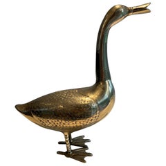 Decorative Brass Sculpture representing a Duck
