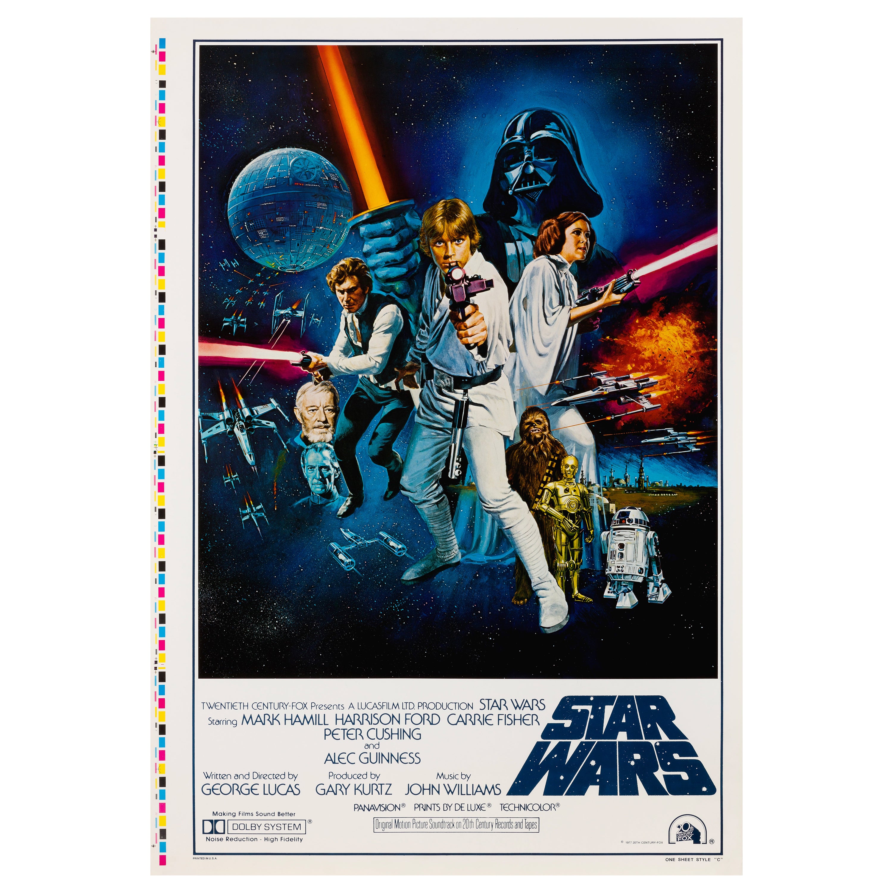 Affiche originale du film « Star Wars » avec l'épreuve d'un exemplaire C, 1977