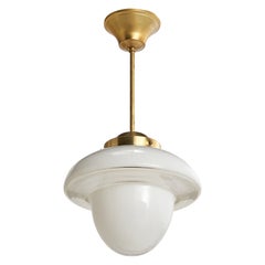 ASEA, Pendant Light, Brass, Glass, Sweden, 1930s