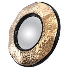 "Capriccio" Convex Wall Mirror with Bronze, Handmade, Istanbul