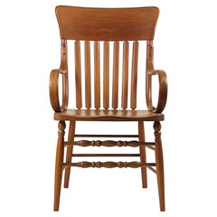 Oversize Arts & Crafts Carved Oak Armchair
