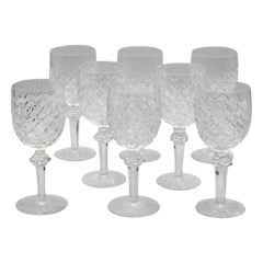 Vintage c. 1970 Set of 8 Powerscourt by Waterford Goblets