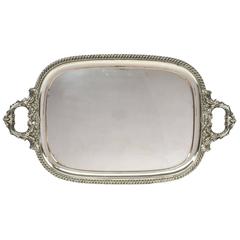 Large English Sheffield Plate Serving Tray