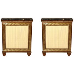 Pair of Regency Brass Inlaid Rosewood Cabinets