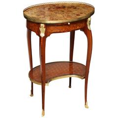 French Transitional Oval End Table