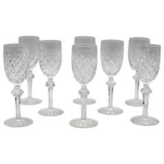 Vintage c. 1970 Set of 8 Powerscourt by Waterford Sherry Glasses