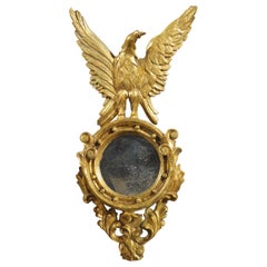 Antiguo Espejo de Pared Águila de Giltwood, Circa 1810