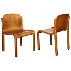 Pair of Mid-Century Molded Beechwood Side Chairs