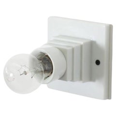 Deco Style Molded White Glass Wall Mount Socket Sconce