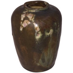 Antique Georges Hoentschel Brown Stoneware Vase, circa 1900