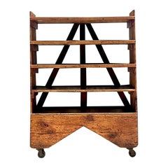 Vintage Boho Industrial Etagere on Wheels
