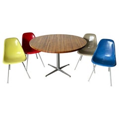 Herman Miller Eames Dining Chair Set with 48” Butcher Block Dining Tables