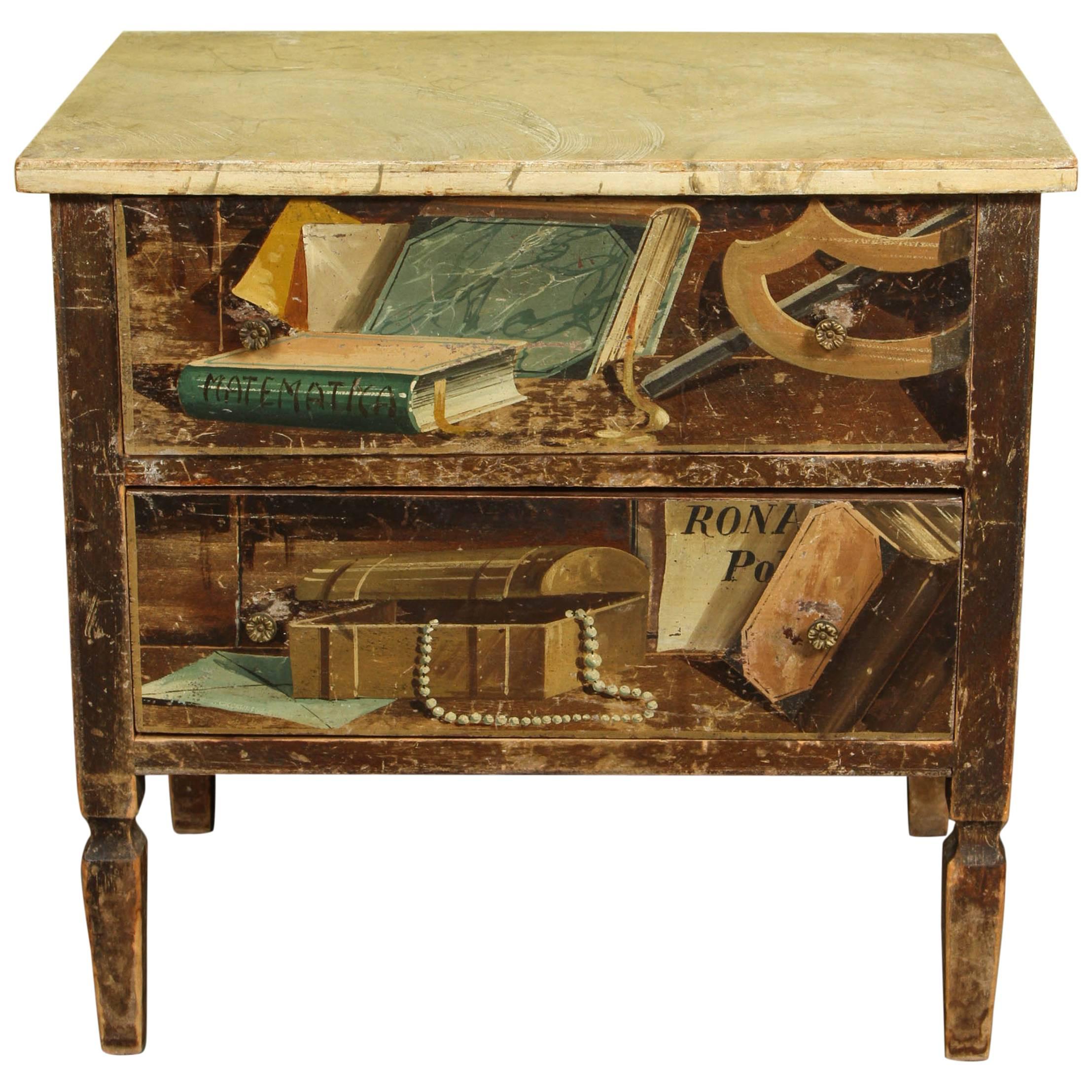 An Italian Miniature Apprentice-Painted Commode, 20th Century