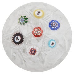 Pisapapeles Baccarat - Rejillas sobre fondo de muselina c1850