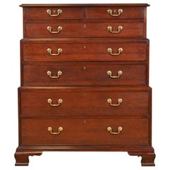 Baker Furniture Georgian Mahogany Triple Chest-On-Chest Highboy Dresser