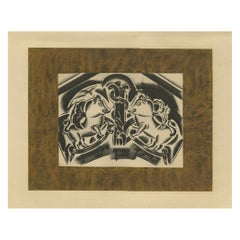 Phantastische Tiere, 1923 : lithographie en édition limitée de Nathan Altmann