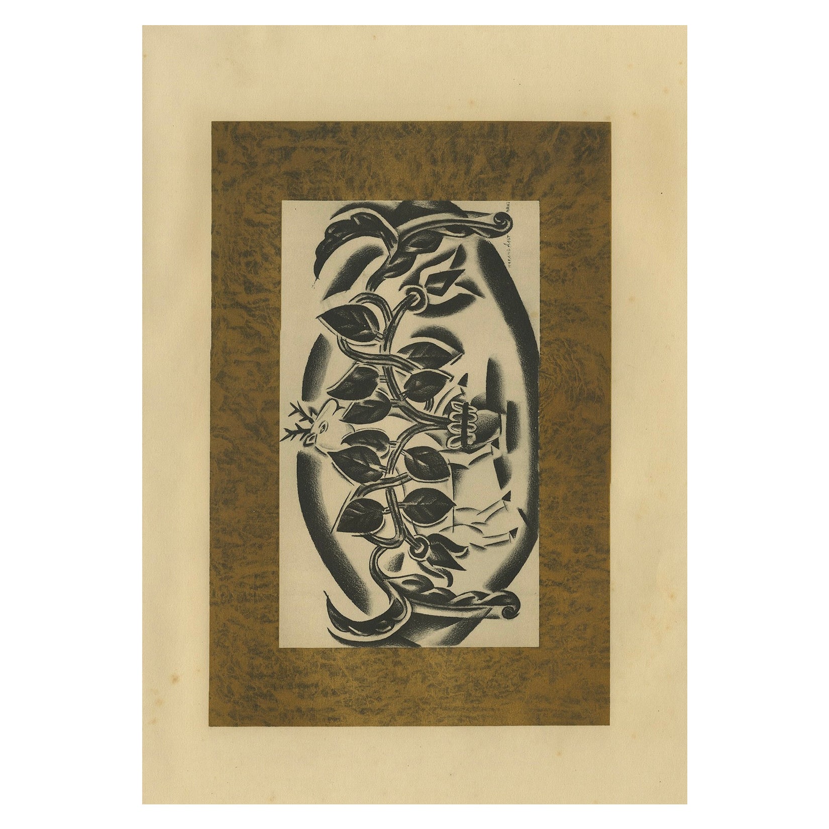 Programm eines Abendkonzerts, 1923: Avant-Garde Lithograph by Nathan Altmann