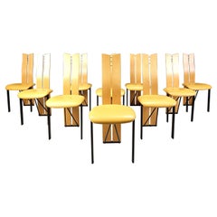 Chaises de salle à manger postmodernes vintage, années 1980 - lot de 10