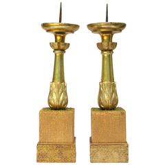 Pair of 18th Century Italian Candlesticks
