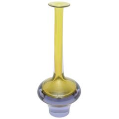 Italian Murano Signed Seguso Sommerso Glass Vase, Vessel, Sculpture 7