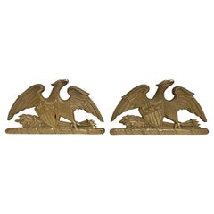 Pair of Virginia Metalcrafters Brass Eagle Bookends