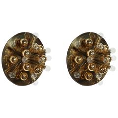 Pair of German Sputnik Flush Mounts 12