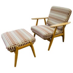 Neu GE 240 Getama "Cigar" Stuhl und Hocker mit Johanna Gullichsen-Kissen