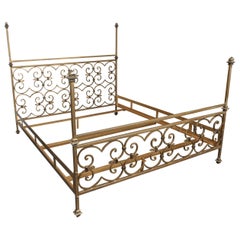 Hollywood Regency Bed in the Style of Nancy Corzine