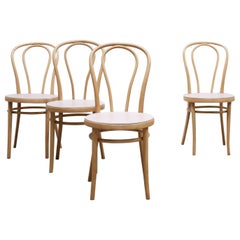 Set of 4 vintage wooden bistro chairs