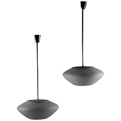 Lisa Johansson-Pape, pair of mid-century modern ceiling lamps for ORNO