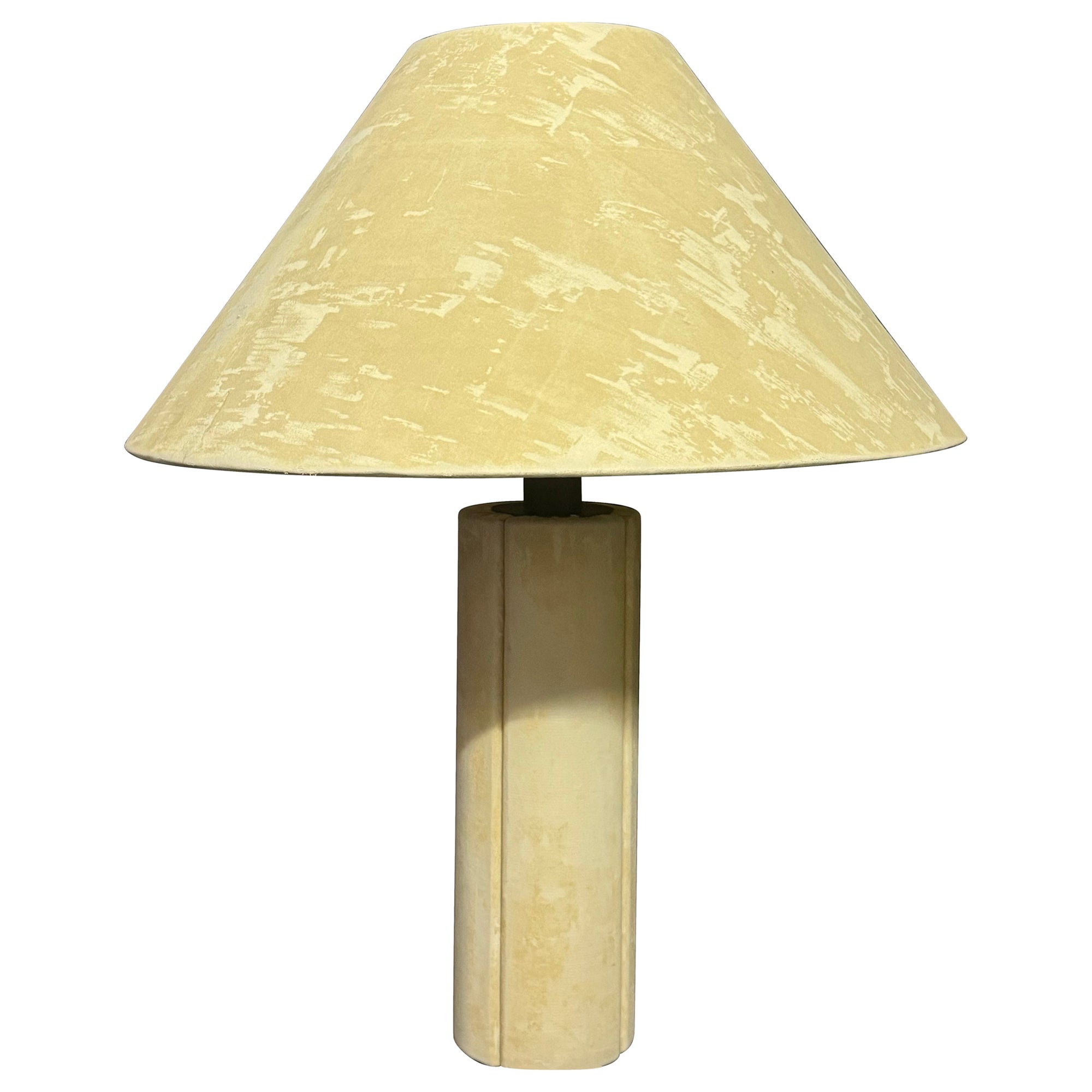 Lampada da tavolo molto grande in finto camoscio di Ingo Maurer per Design M, anni '70