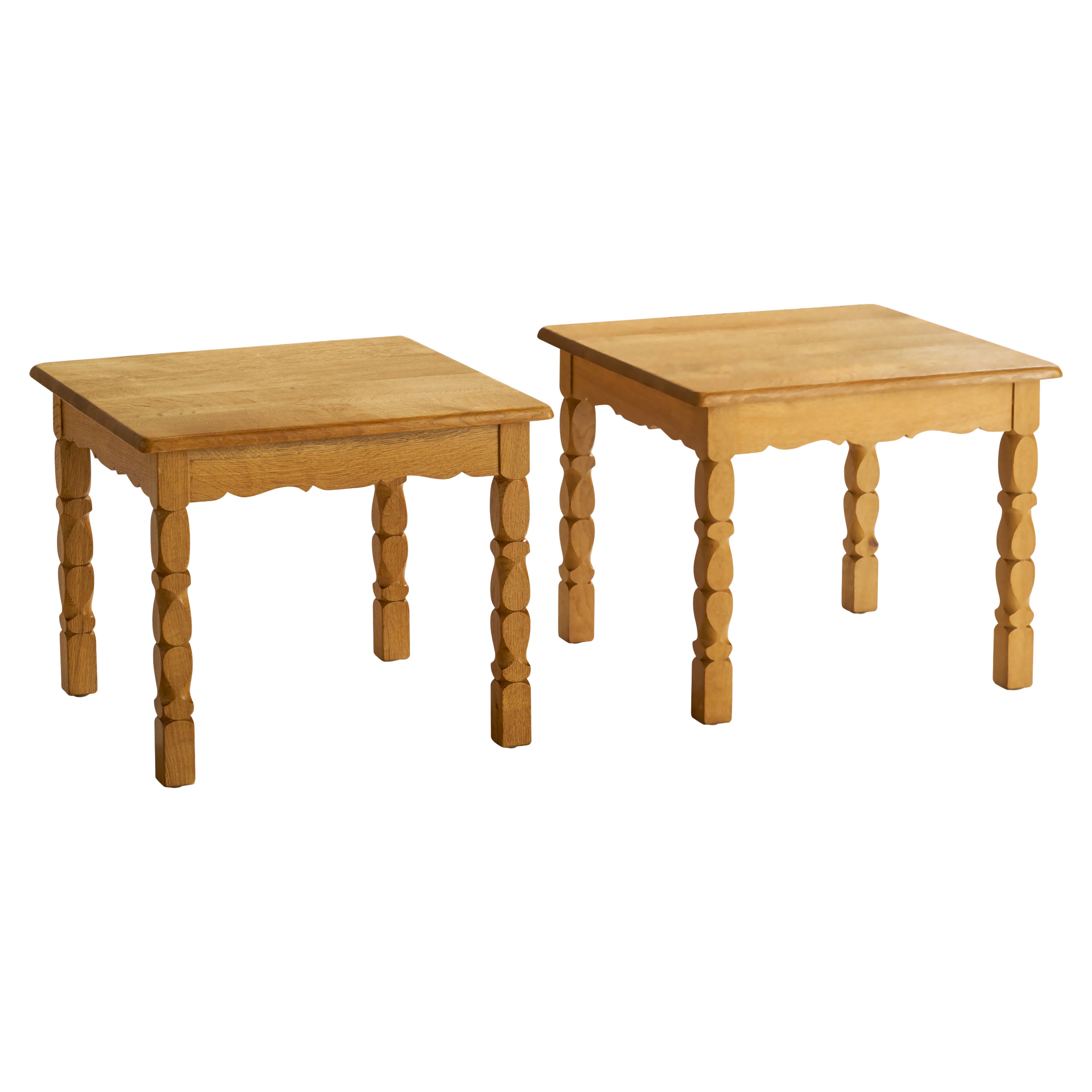 Dänische Designerin, Beistelltische, Eiche, Dänemark, 1960er Jahre im Angebot