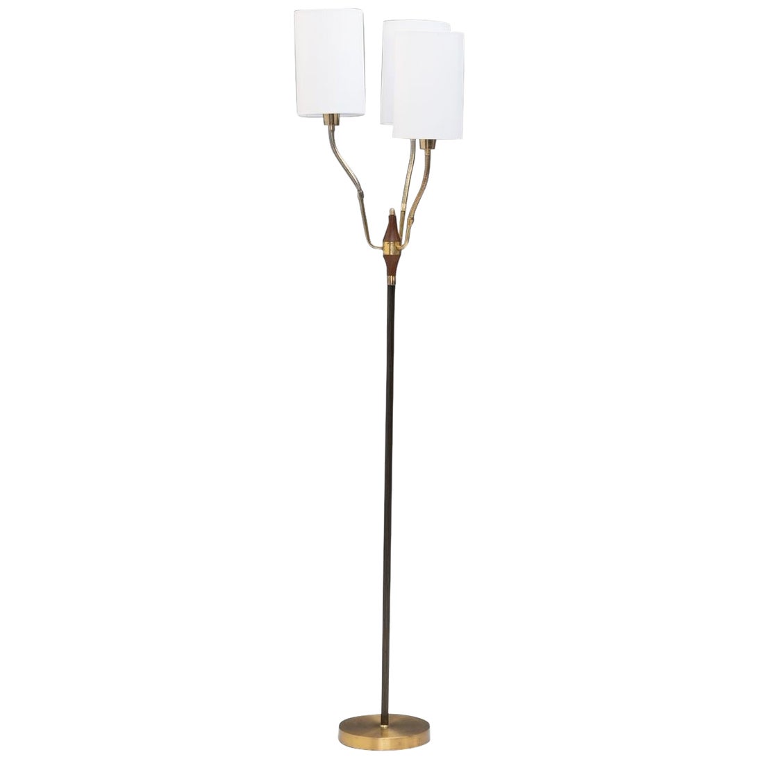 Lampada da terra svedese a triplo collo in vendita