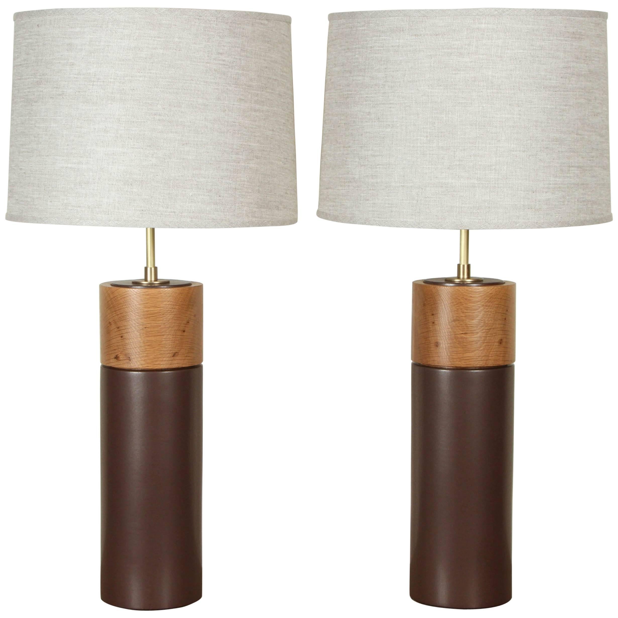 Pair of Tall Pipa Lamps by Stone and Sawyer