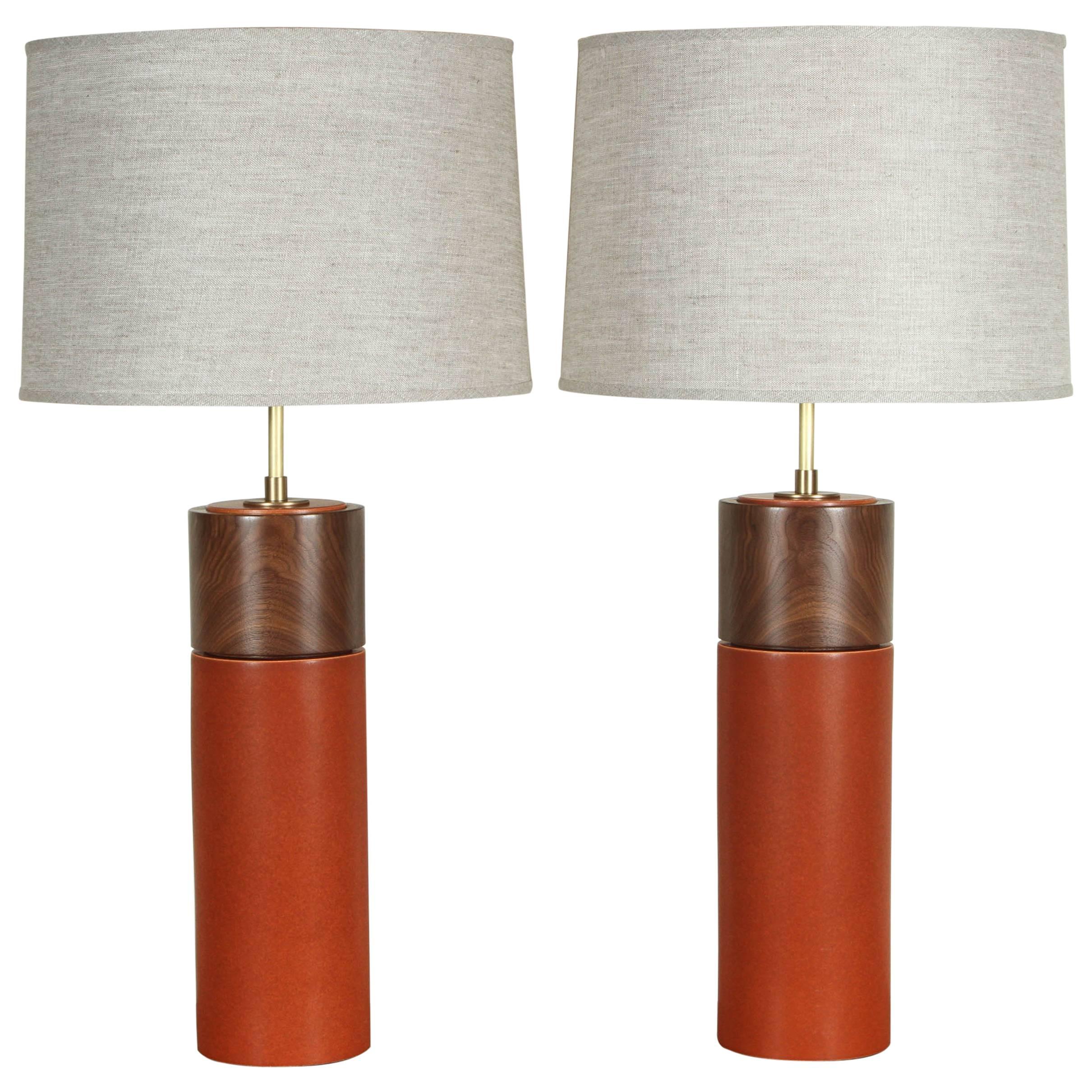 Pair of Tall Pipa Lamps by Stone and Sawyer