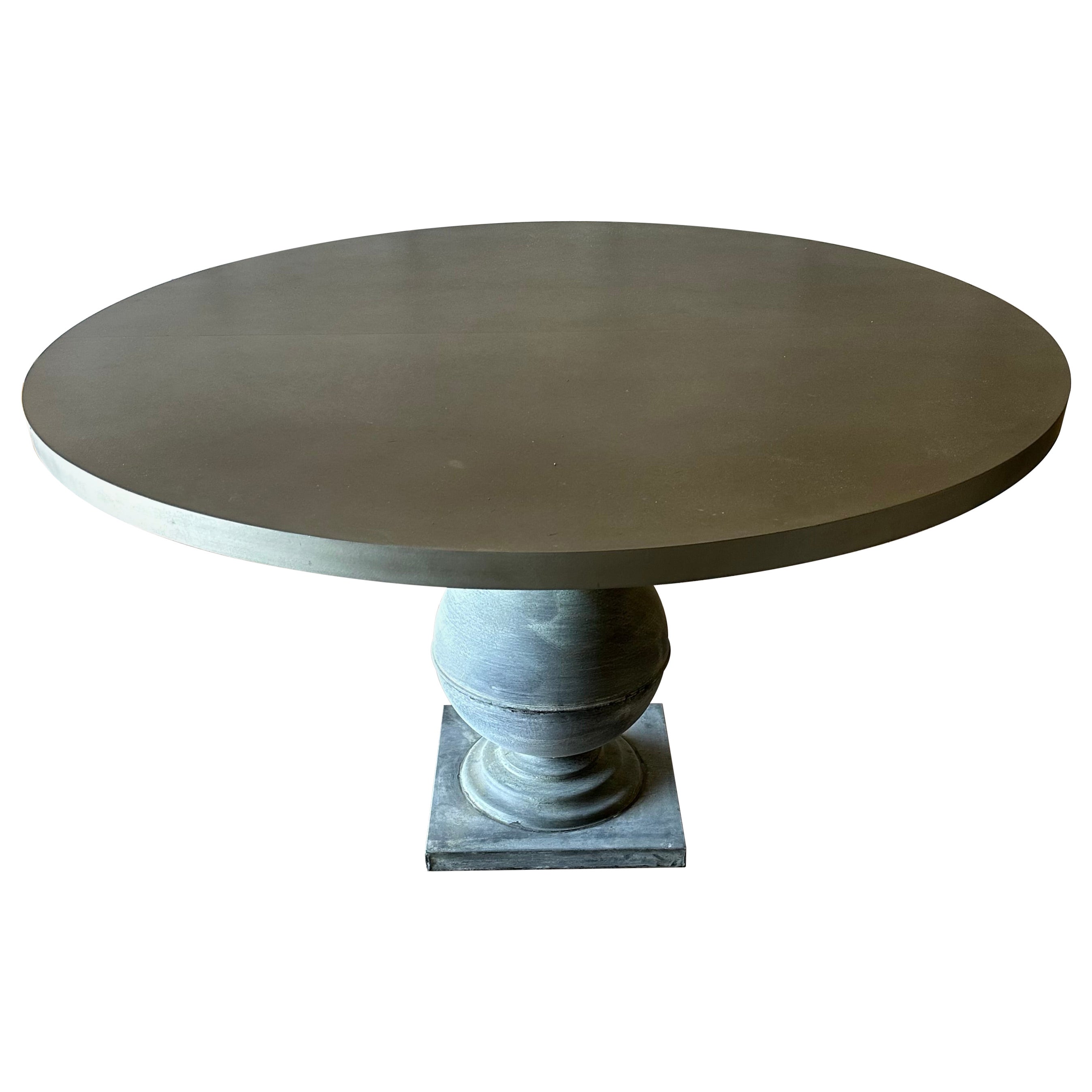 Runde Zinkplatte  The Pedestal Base Esstisch oder Gartentisch