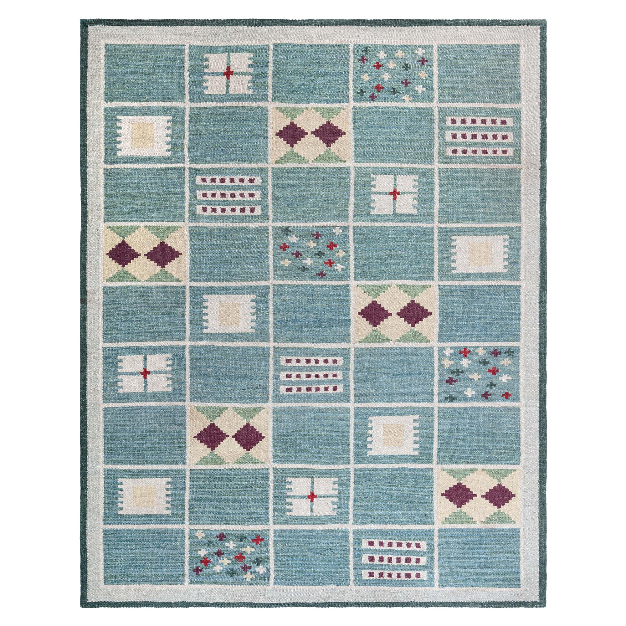 Modern Swedish Flat Weave Rug by Doris Leslie Blau