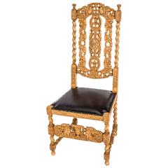 Carved English Baroque Dining Chairs