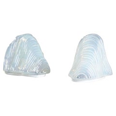 Set Carlo Nason “Iceberg” Table Lamps in Murano for Mazzega, Italy 1970s