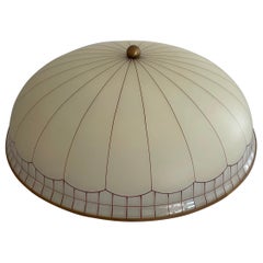 Mid-century Modern Dome-shaped Glass Flush Mount Light von Doria, 1960er Jahre, Deutschland