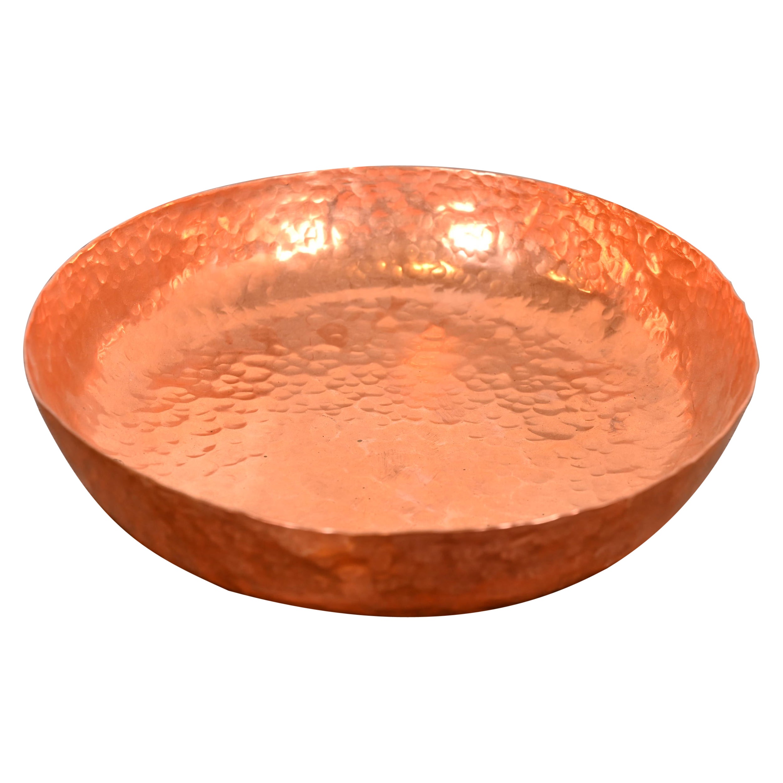 Cuenco de cobre martillado Roycroft Arts & Crafts