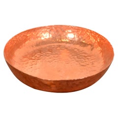 Cuenco de cobre martillado Roycroft Arts & Crafts
