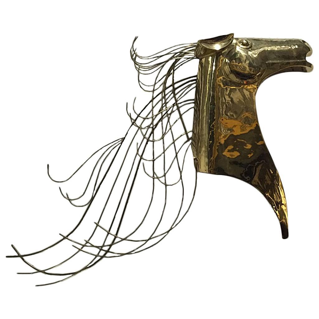 Curtis Jere Horse Wall Sculpture For Sale