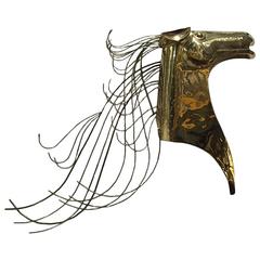 Retro Curtis Jere Horse Wall Sculpture