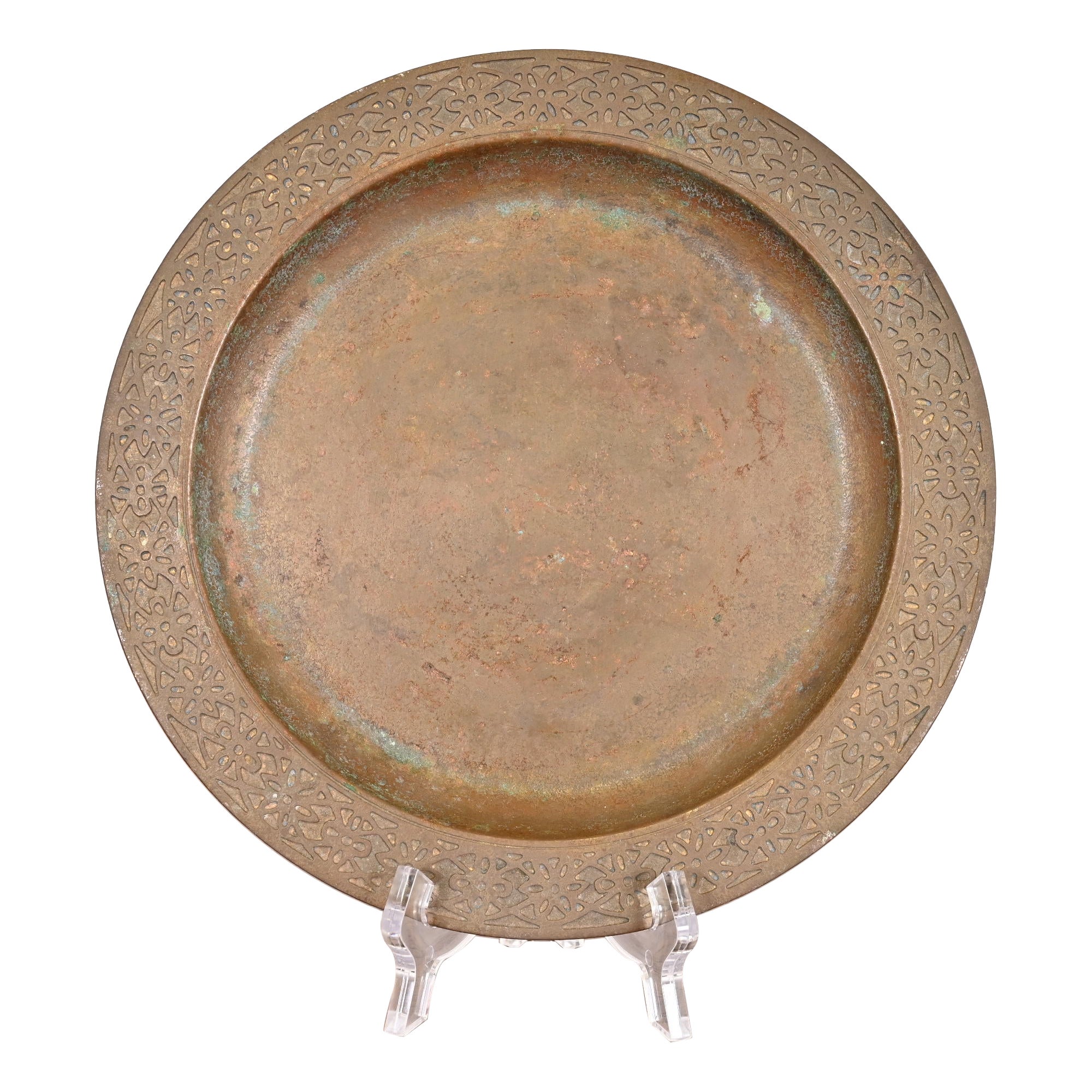 Assiette en bronze Tiffany Studios New York