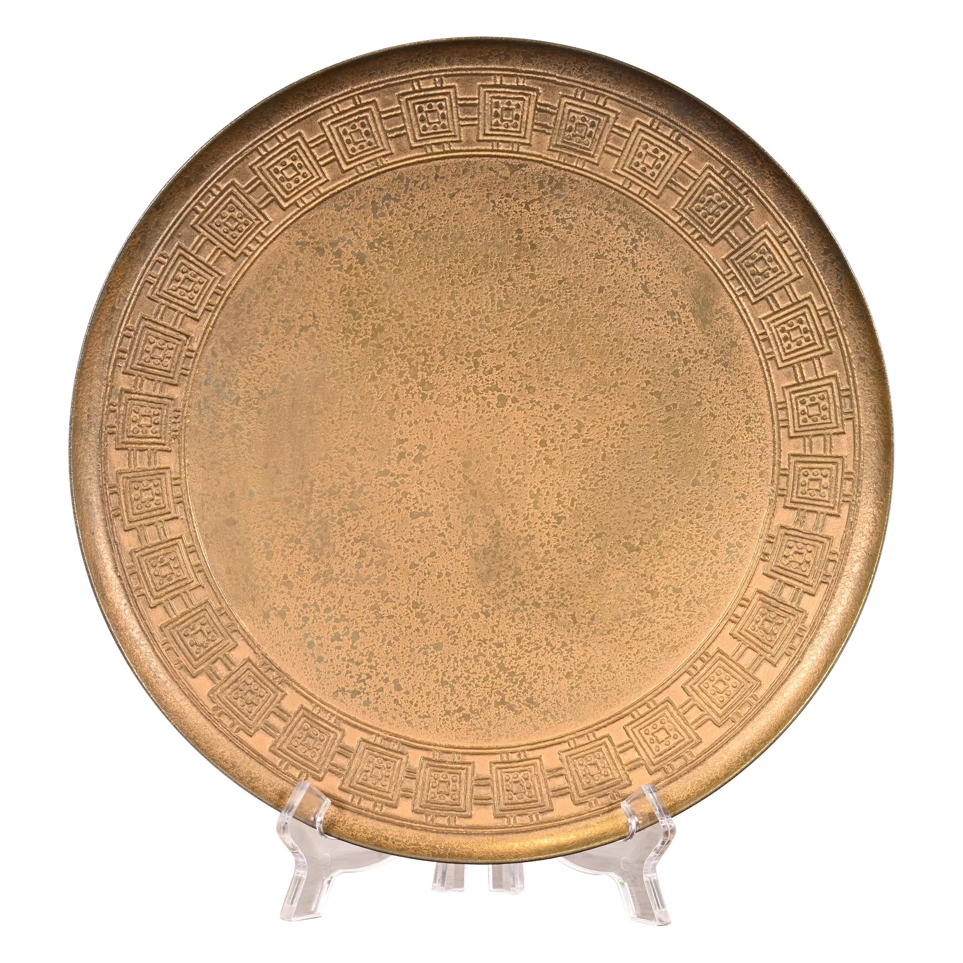 Tiffany Studios New York Bronze Doré Footed Plate (assiette à pied)